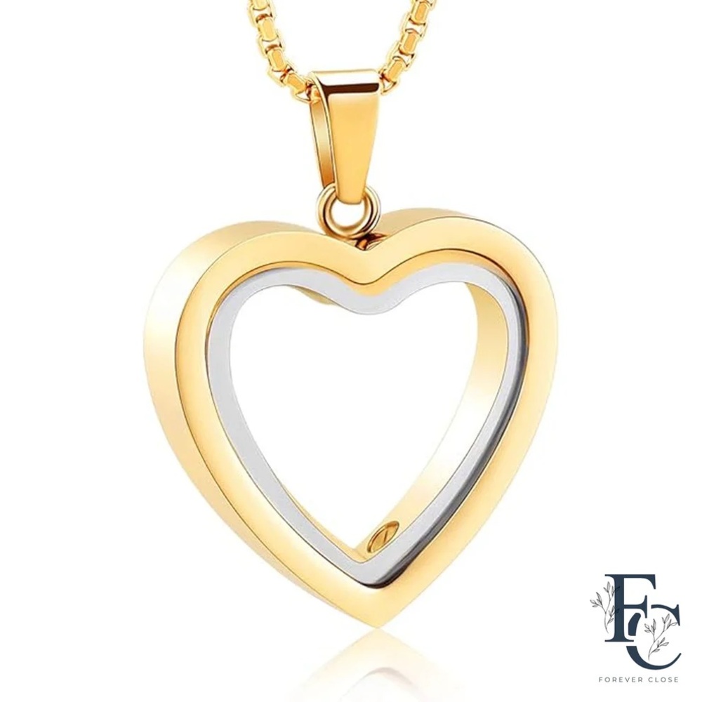 Heart Shaped Urn Pendant and Necklace